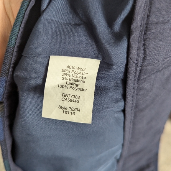 J.Crew Women's Blue and Green Trousers - Picture 11 of 11